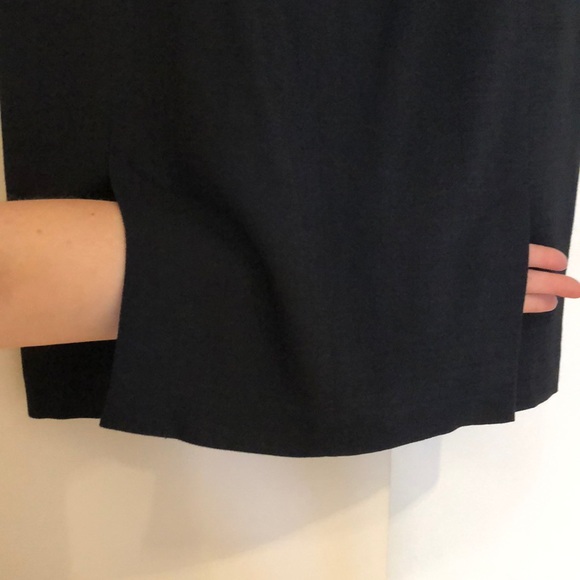 St. Vincent Black Pencil Skirt w/Velvet Detail - Picture 4 of 5